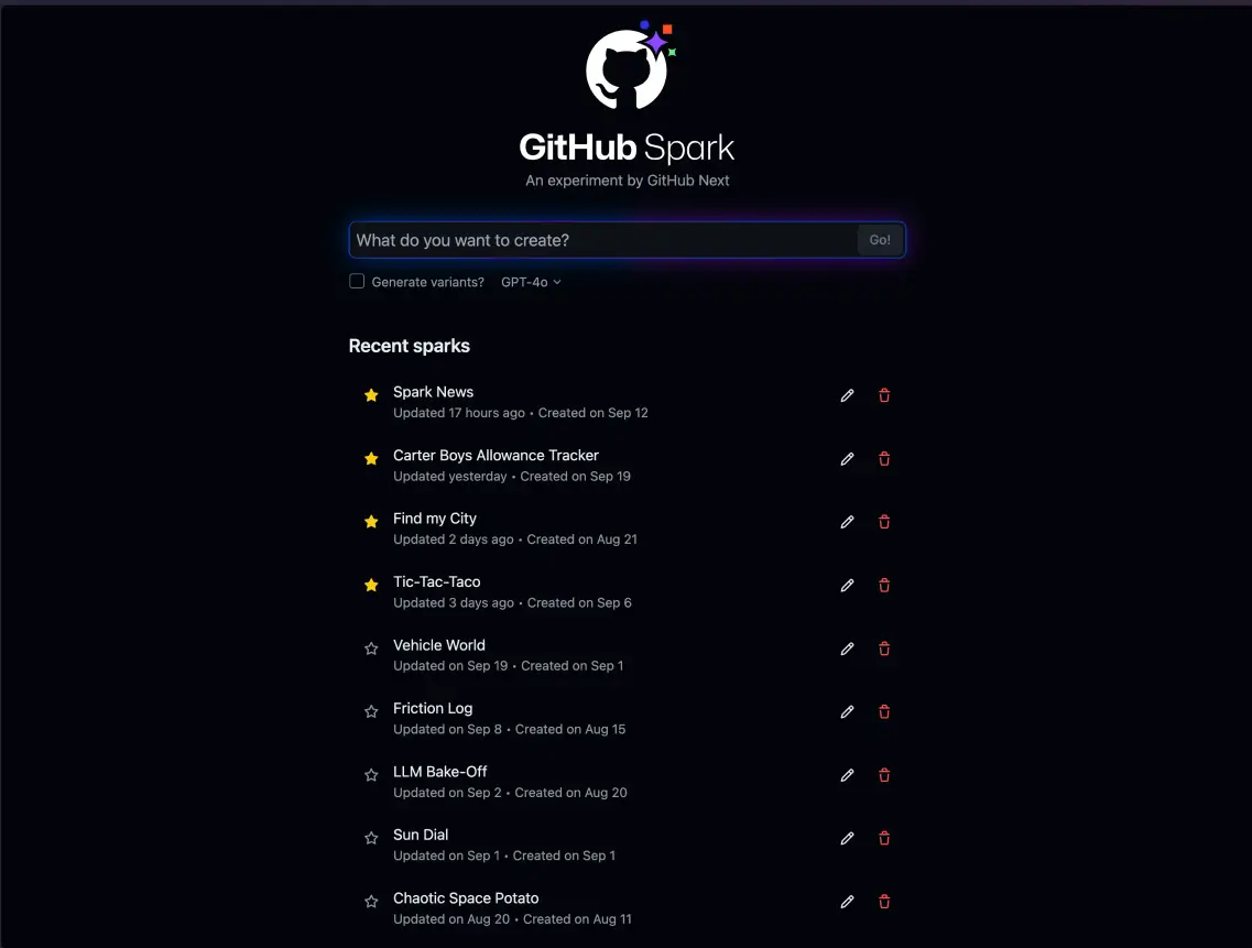 GitHub Spark：GitHub推出的AI编程产品，用自然语言构建应用程序