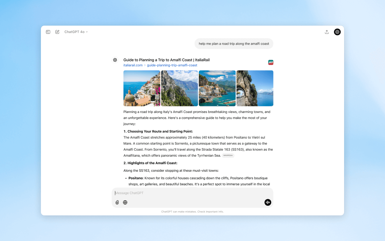 ChatGPT search：OpenAI 推出的浏览器插件，在地址栏使用ChatGPT搜索