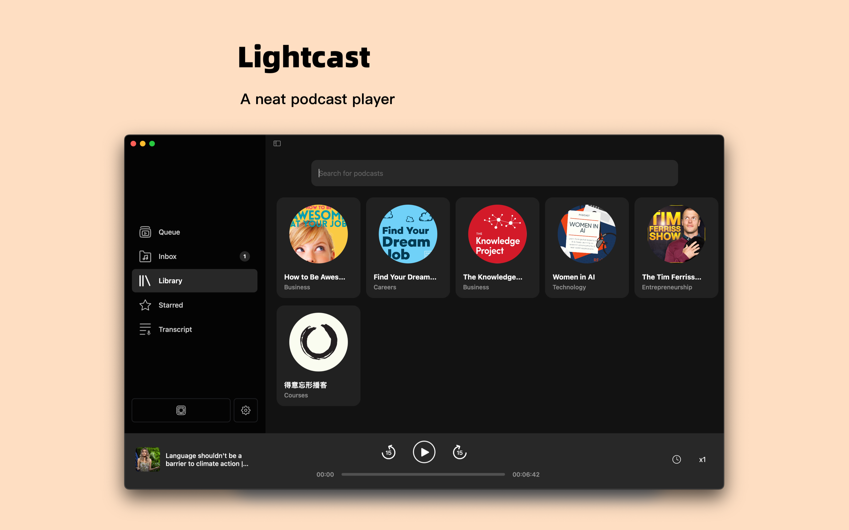 Lightcast - AI 播客学英语