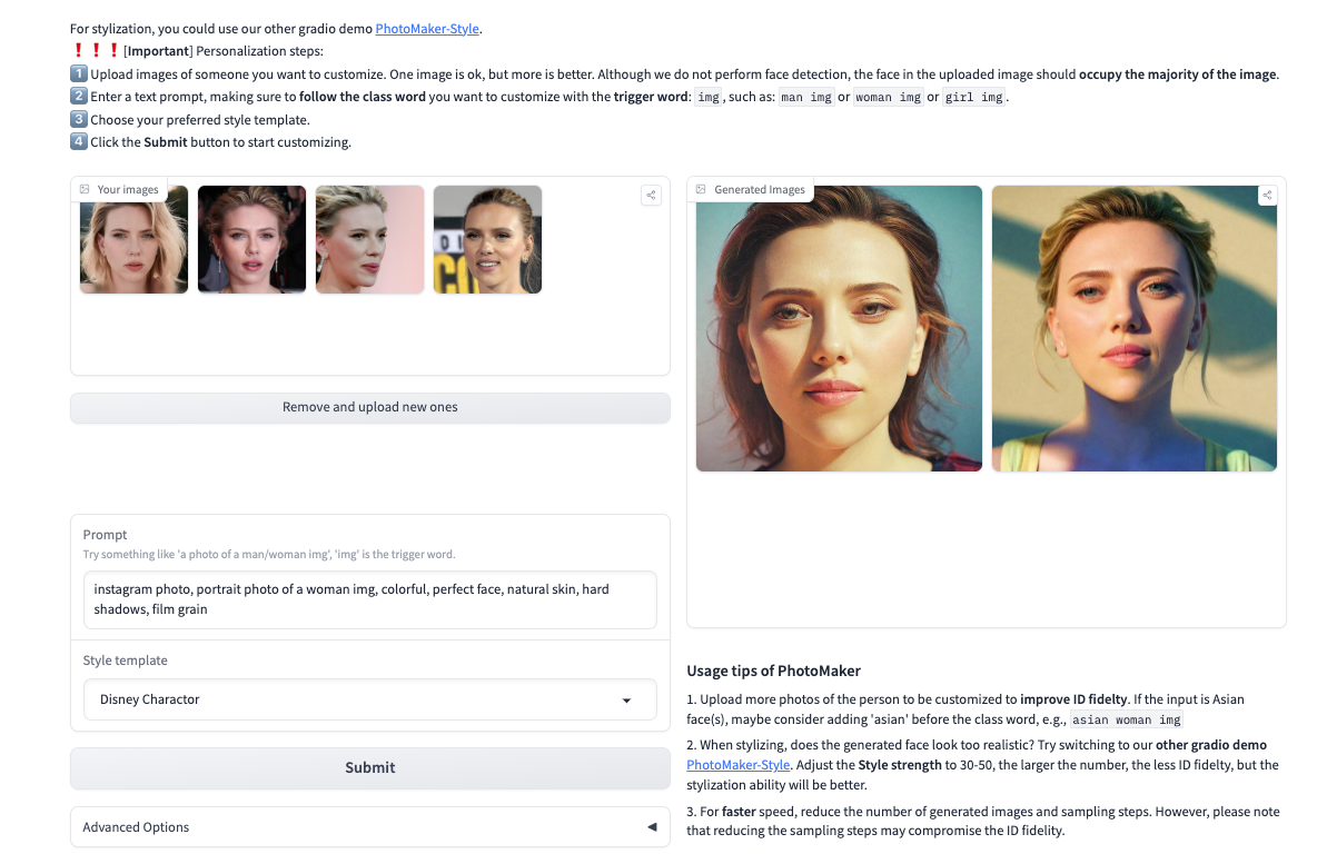 PhotoMaker-腾讯等开发的个性化人物图像生成工具