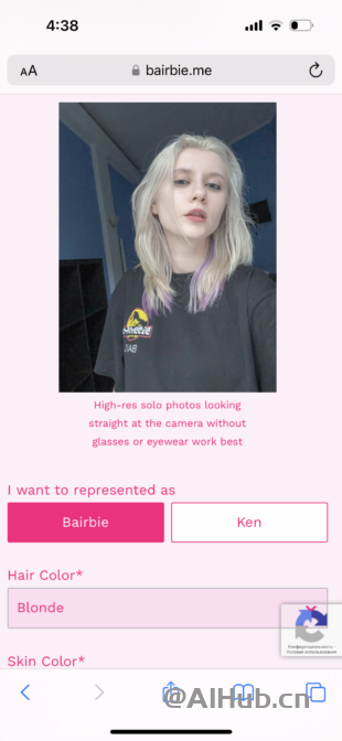 BaiRBIE.me：根据你的照片生成芭比娃娃
