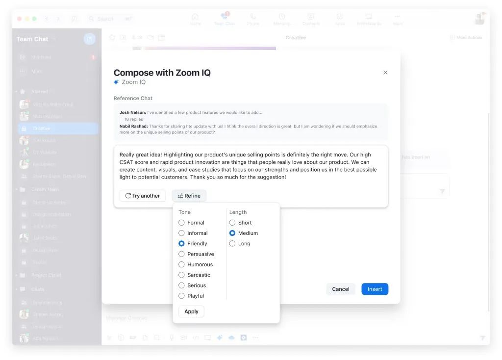 Zoom IQ：Zoom会议AI助手